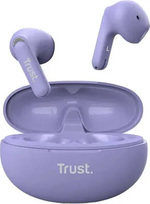 Zdjęcie produktu dla Trust Yavi, True Wireless Stereo (TWS), 20 - 20000 Hz, Połączenia/muzyka, 36 g, Zestaw słuchawkowy, Fioletowy