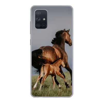 Produktbild von MuchoWow® Handyhülle Schutzhülle Hülle für Samsung Galaxy A51 Tiere - Pferde - Fohlen Silikon Softcase Handy Hülle - Schutzabdeckung