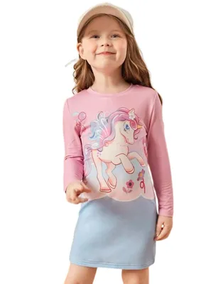 Produktbild von Kinder-Sportkleid mit langen Ärmeln, Größe 104 – Einhorn
