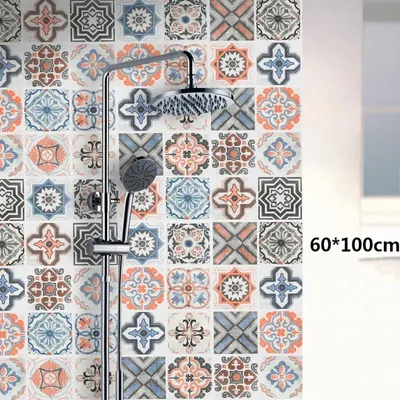 Obrázek produktu pro Fólie na kuchyňské obklady nálepka na mozaikové obklady samolepicí fólie na kuchyňské obklady dekorativní fólie na obklady, 90% PVC, 100 cm, 60 cm
