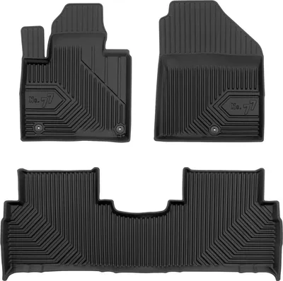 Produktbild von Fußmatten Gummimatten No.77 für Kia Sorento III 2014-2020 TPE Schwarz 3 tlg