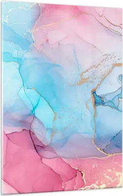 Produktbild von Bilder auf glas - Einteilig - Marmor Rosa Türkis - 50x70cm - Glasbilder - Wandbilder - Bilder - zum Aufhängen bereit - Wanddekoration aus Glas - Glas Bilder - Wandbild auf Glas - GPA50x70-4600