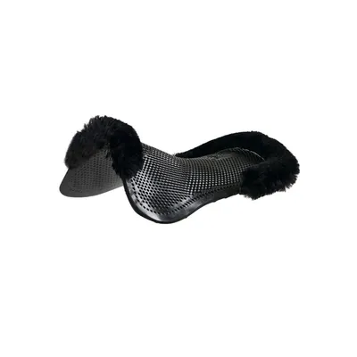 Produktbild von Acavallo Active Pony Gel Pad Cut Out 1/2 Sheepskin Edge Just Gel, Farbe:Black/Black