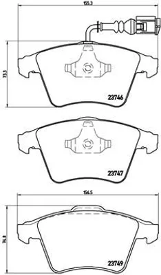 Produktbild von Brembo Bremsbelagsatz, Scheibenbremse Vorderachse P 85 081