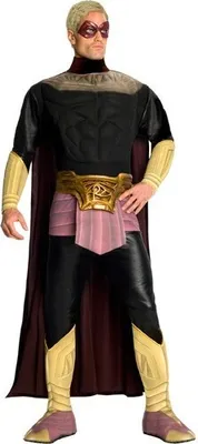 A man wearing a superhero costume.