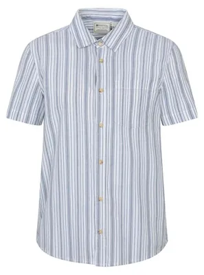 Image de Mountain Warehouse - Chemise « Derby » pour homme, en coton, à manches courtes MW5205 (3XL) (bleu)