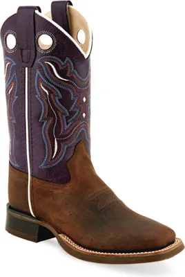 A single cowboy boot is shown against a white background.
