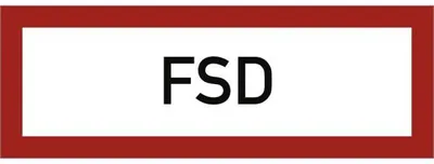 Produktbild von Dreifke® Schild FSD (Feuerwehrschlüsseldepot), Kunststoff, 297x105 mm