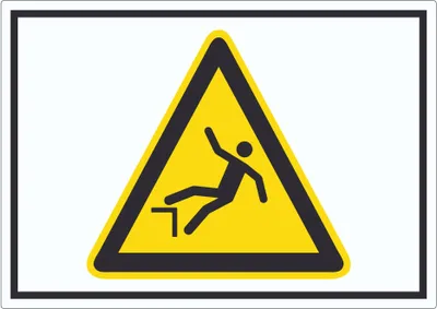 Produktbild von Achtung Absturzgefahr Symbol Aufkleber A6 (105x148mm)