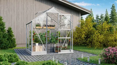 Produktbild von Vitavia Gewächshaus "Eris" 2500 alu eloxiert 2,5 m² 3 mm ESG