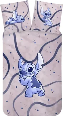 Immagine prodotto di Disney Lilo e Stitch, biancheria da letto per bambini, biancheria da letto per bambini, piumone 100 x 135 + cuscino 40 x 60 cm 100% cotone
