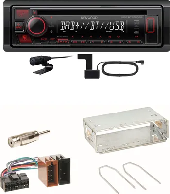 Produktbild von Kenwood KDC-BT450DAB Bluetooth DAB CD Einbauset für Renault Clio 1 2 Twingo