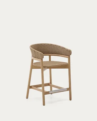 Produktbild von 2er Set Hocker Arinella aus massivem Teakholz
