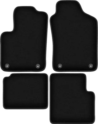 Produktbild von Wielganizator Velours-Autoteppiche – passend für Fiat 500 Hybrid (Schrägheck, Bj. 2020-) – schwarz, passgenau, mit Befestigungen set 4 Stk.