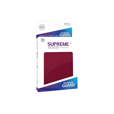 Produktbild von Ultimate Guard Supreme UX Sleeves Standardgröße Burgundrot (80)