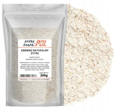 Zdjęcie produktu dla ZAKWAS ŻYTNI 200g Suszony chlebowy naturalny suchy do chleba jakość Kol-Pol
