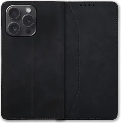 Produktbild von Bookstyle 'Premium' Schutzhülle Klapphülle Schutztasche Etui Cover für Apple iPhone 14 Pro - Schwarz