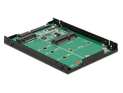 Obrázok produktu pre Delock 2,5" konvertor SATA 22 pin > 1 x M.2 kľúč B + 1 x mSATA