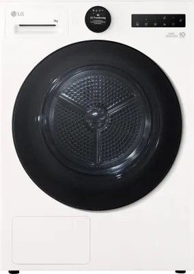 Produktbild von LG RT90X8C, Freistehend, Frontlader, Wärmepumpe, Weiß, Drehregler, Berührung, Links