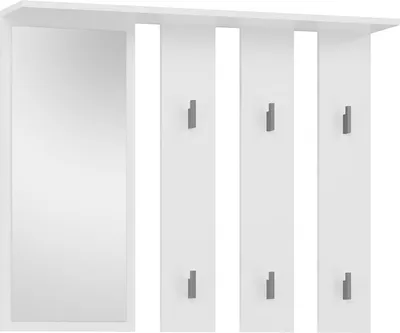 Produktbild von Kleiderbügel + Spiegel PARMA 100x15x.81 5 cm  Weiß