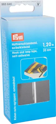 Produktbild von Prym Haftverschlussband selbstklebend, Schwarz, 20 mm, 1,2 m, 1 Stück(e)