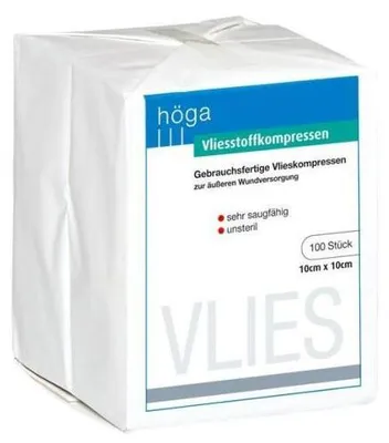 Zdjęcie produktu dla Kompresy włókninowe 10x10cm niesterylne Höga 100 szt