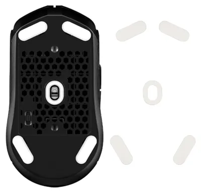 Produktbild von kwmobile Mouse Feet Sticker kompatibel mit Kingston Pulsefire Haste 2 Ersatz Glider - Mausfüße passgenau - Maus Glides in Weiß