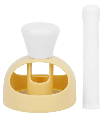 Donut-Ausstecher-Set, 2-teilig, Kunststoff, gelb, 8 cm