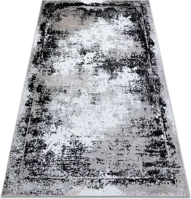 Produktbild von Modern GLOSS Teppich  8493 78 vintage, stilvoll, Rahmen grau / schwarz Grau 80x150 cm