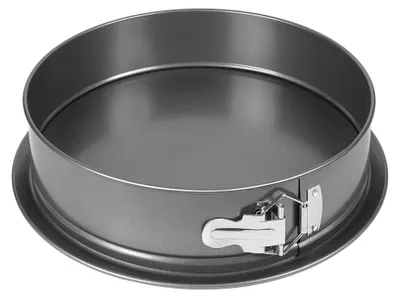 Immagine prodotto di Tortiera rotonda Wenco da 28 cm in acciaio antiaderente, con bordo a prova di perdite, perfetta per torte, crostate e quiche