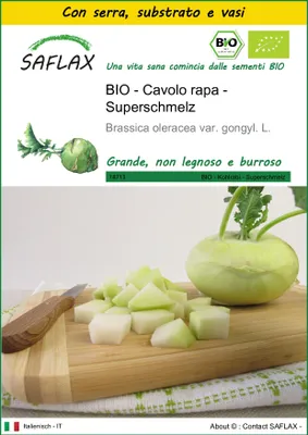 Immagine prodotto di SAFLAX Insieme di coltivazione -- Cavolo rapa - Superschmelz - 20 semi - Brassica