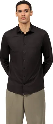 Produktbild von Olymp Hemd extra slim fit einfarbig schwarz Baumwolle
