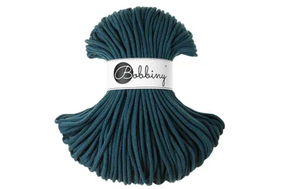 Produktbild von Bobbiny Premium 5 mm 100 m Peacock Blue Šňůra