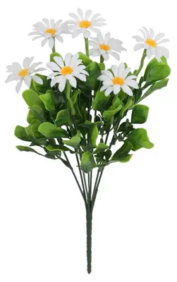Produktbild von Künstlicher Blumenstrauß mit 7 Zweigen, realistische künstliche Seidenblumen, Dekoration für Zuhause, Büro, drinnen und draußen, Garten