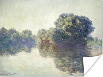 Produktbild von MuchoWow® Poster Die Seine bei Giverny - Gemälde von Claude Monet 120x90 cm - Wandbild