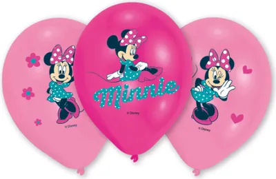 Produktbild von amscan Luftballons Disney Minnie Maus rosa/pink Ø27,5cm 6 Stück