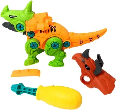 Image de Jeu de construction pour 2 dinosaures avec tournevis et accessoires, Toi-Toys