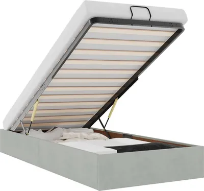 Obrázok produktu pre vidaXL Osmanská posteľ bez matraca svetlosivá 90x190 cm zamat