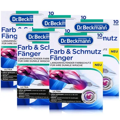 Produktbild von Dr. Beckmann Farb & Schmutz Fänger Ultra 10 Tücher - Dunkle Wäsche (5er Pack)