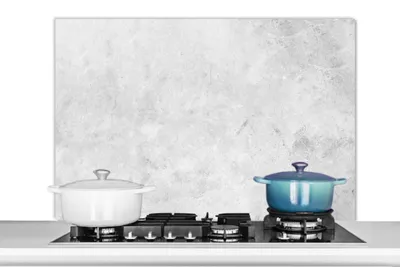 Produktbild von KitchenYeah®  Spritzschutz Küche - Küchenrückwand - Wandschutz für Herd und Spüle - Marmor - Textur - Grau - Marmoroptik 100x65 - Alu-Dibond (Alternative zum Spritzschutz aus Glas) - Hitzebeständig -