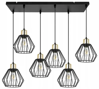 Obrázek produktu pro Závěsná lampa, stropní svítidlo, drátěný stínidlo, LED
