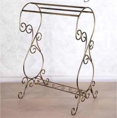 Image de Porte-serviettes vintage/rétro Porte-serviettes salle de bain vieil or Nouveau