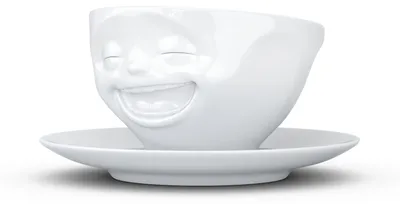 Immagine prodotto di Fiftyeight Products KaffeeTasse - lachend weiß