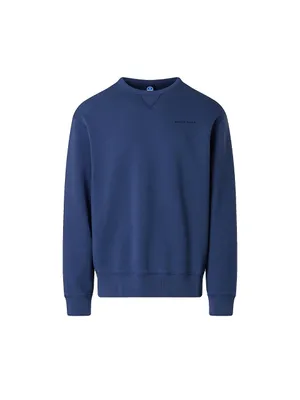 Immagine prodotto di North Sails, felpa girocollo da uomo in Cotonelogico, effetto stone washed, colore blu indaco, taglia L