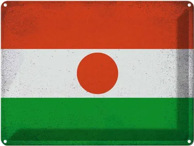 Produktbild von vianmo Blechschild 30x40 cm Niger Flagge Fahne Wappen