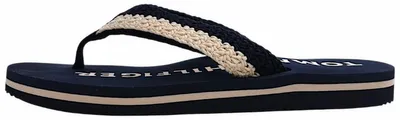 Immagine prodotto di Tommy Hilfiger, sandali estivi all'uncinetto, scarpe da donna, infradito, blu, casual