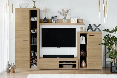 Produktbild von Spacoro Wohnwand Geölte Eiche Wohnzimmerschrank 270 cm
