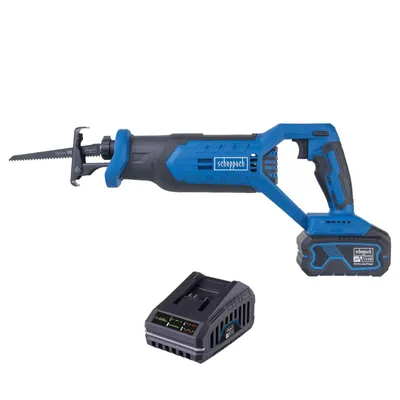 Produktbild von Scheppach Akku-Säbelsäge C-RS100-X | Hublänge 20 mm | Schnitttiefe 115 mm | Hubzahl 0-2800min-1 | LED | inkl. 4Ah Akku + 2,4A Ladegerät