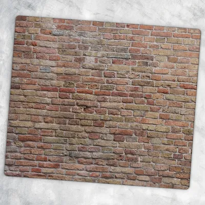 Produktbild von Glas-Herdabdeckplatten Glaskeramikkochfeld-Abdeckung Spritzschutz Glas 60 cm x 52 cm - Brown Mauer Ziegel