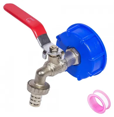Productafbeelding van Functionele afsluitdop met metalen kraan voor jerrycans, vaten en IBC-containers, 1/2" diameter 61 mm